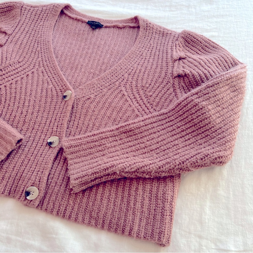 SOLD Anthropogie Current Air Los Angeles Blush Pink Cardigan